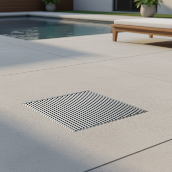 Neston 200mm x 200mm Stainless Steel Square Floor Waste With Wedgewire Grate