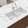 Arraso+Gooseneck+Pull+Out+Spray+Sink+Mixer+Brushed+Brass+With+White+Forio+Sink Arraso+Gooseneck+Pull+Out+Spray+Sink+Mixer+Brushed+Brass+With+White+Forio+Sink