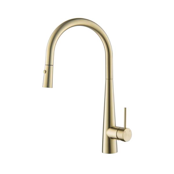 Arraso+Pull+Out+Sink+Mixer+Brushed+Brass Arraso+Pull+Out+Sink+Mixer+Brushed+Brass