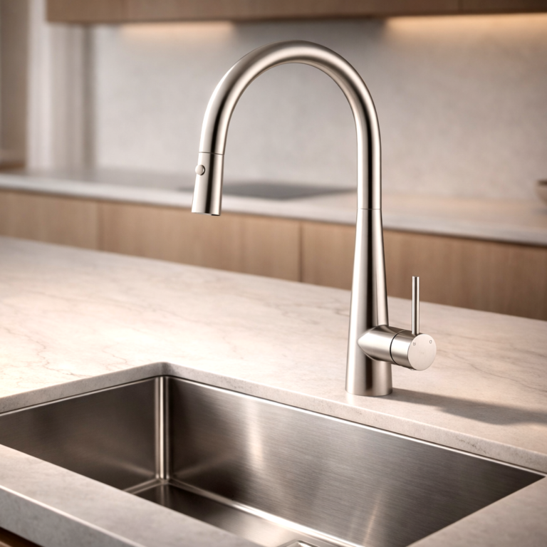 Arraso+Pull+Out+Sink+Mixer+Brushed+Stainless+In+A+Kitchen+Bathroom+Deals