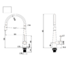 Arraso Pull Out Sink Mixer Dimensions Arraso Pull Out Sink Mixer Dimensions