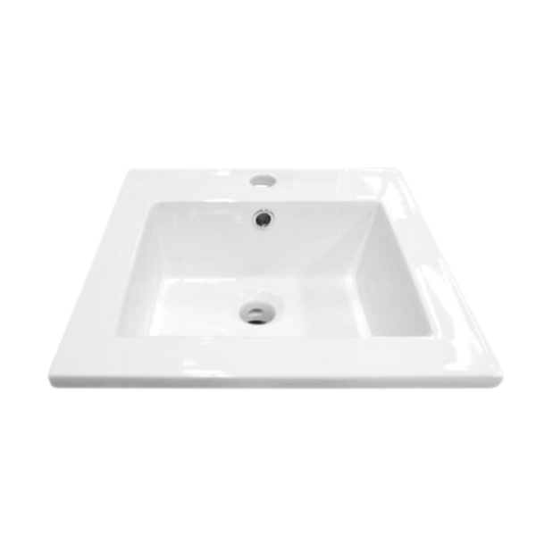 Balun 420 Square Inset Basin White Balun 420 Square Inset Basin White