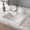 Balun 525 Rectangle Drop In Basin White On Bathroom vanity Balun 525 Rectangle Drop In Basin White On Bathroom vanity