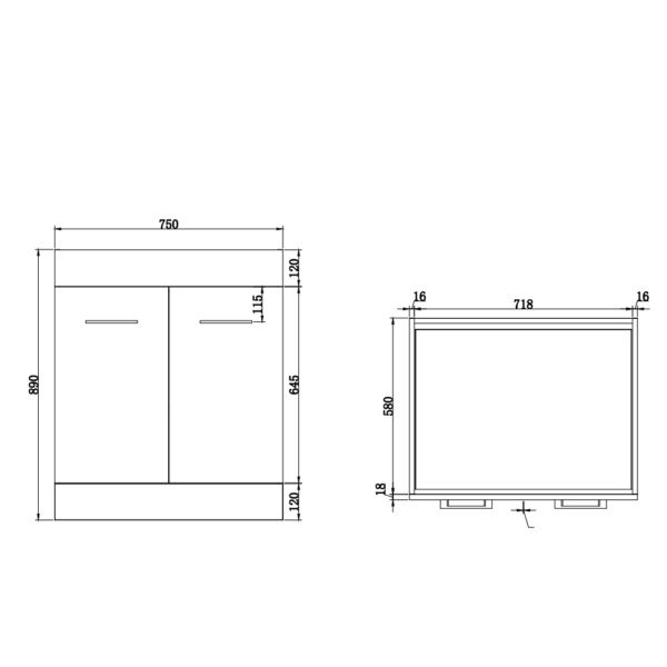 Brighton Cabinet Dimensions