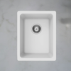 Forio 350 Small Single Bowl Sink Matt White