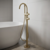 Lucito Bath Filler Brushed Brass In Bathroom Scene Lucito Bath Filler Brushed Brass In Bathroom Scene