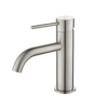 Lucito Curved Spout Basin Mixer Brushed Stainless