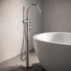 Lucito+Freestanding+Bath+Filler+In+Brushed+Stainless+Steel Lucito+Freestanding+Bath+Filler+In+Brushed+Stainless+Steel