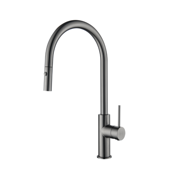 Lucito Gooseneck Pul Out Sink Mixer Gun Metal