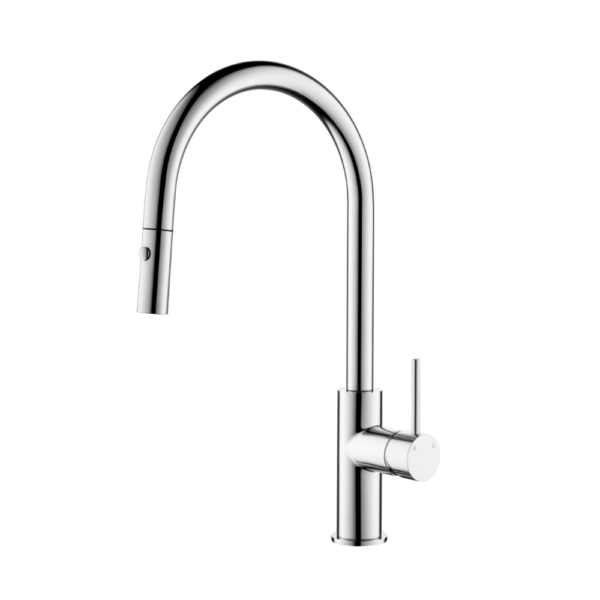 Lucito Gooseneck Pull Out Sink Mixer Chrome