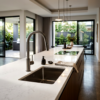 Lucito Gooseneck Pull Out Sink Mixer Gun Metal Finish In Luxury Kitchen