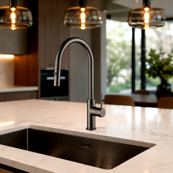 Lucito+Gooseneck+Pull+Out+Sink+Mixer+Gun+Metal+In+Kitchen+Sink+Scene