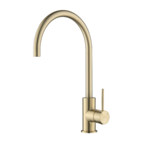 Lucito Gooseneck Sink Mixer Brushed Brass