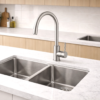 Lucito+Gooseneck+Sink+Mixer+Brushed+Stainless+on+kitchen+bench+bathroom+deals