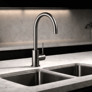Lucito+Gooseneck+Sink+Mixer+Gun+Metal+In+Kitchen+Island+Setting+Bathroom+Deals