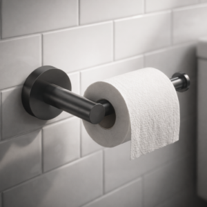 Lucito+Toilet+Roll+Holder+Gun+Metal+Installed Lucito+Toilet+Roll+Holder+Gun+Metal+Installed