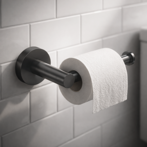 Lucito+Toilet+Roll+Holder+Gun+Metal+Installed