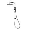 Lucito Twin Shower On Rail ABS 250mm Overhead Black Lucito Twin Shower On Rail ABS 250mm Overhead Black