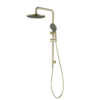 Lucito Twin Shower On Rail ABS 250mm Overhead Brushed Brass