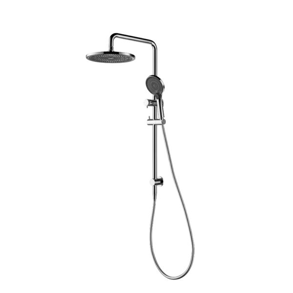 Lucito Twin Shower On Rail ABS 250mm Overhead Chrome