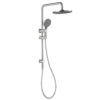 Lucito Twin Shower On Rail ABS 250mm Shower Head Brushed Stainless