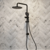 Lucito Twin Shower On Rail With 250mm ABS Shower Head Matt Black Bathroom Deals Lucito Twin Shower On Rail With 250mm ABS Shower Head Matt Black Bathroom Deals