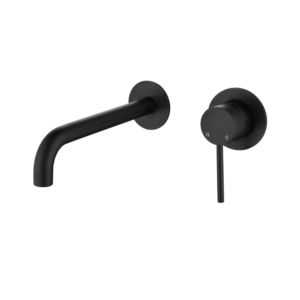 Lucito Wall Mixer and Spout Black