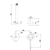 Lucito Wall Mixer and Spout Drawing