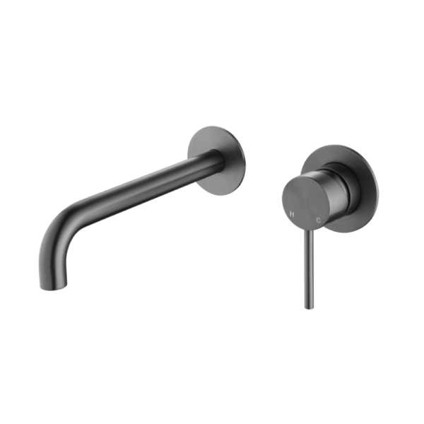 Lucito Wall Mixer and Spout Gun Metal