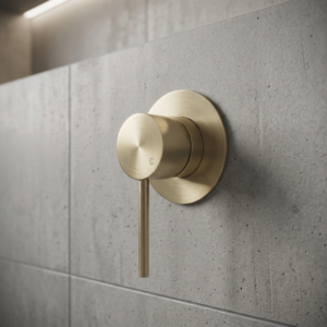 Lucito Wall Mixer Brushed Brass In Shower