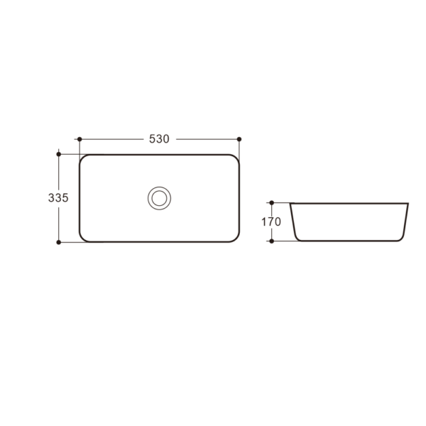 Muccia Semi Inset Basin Dimensions