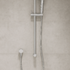Murcia 3 Function Shower On Rail Chrome Front View