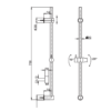 Murcia 3 Function Shower On Rail Drawing