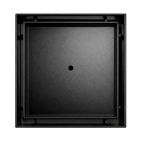 Neston Square Max Tile Insert Grate Black Top View