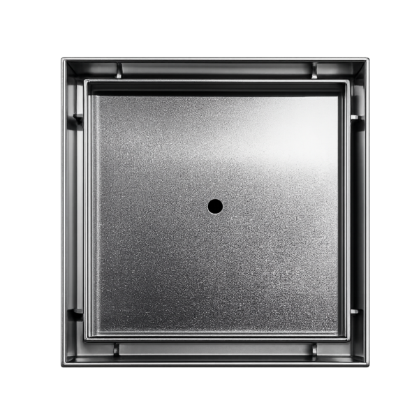 Neston Square Max Tile Insert Grate Stainless Steel Top View Neston Square Max Tile Insert Grate Stainless Steel Top View