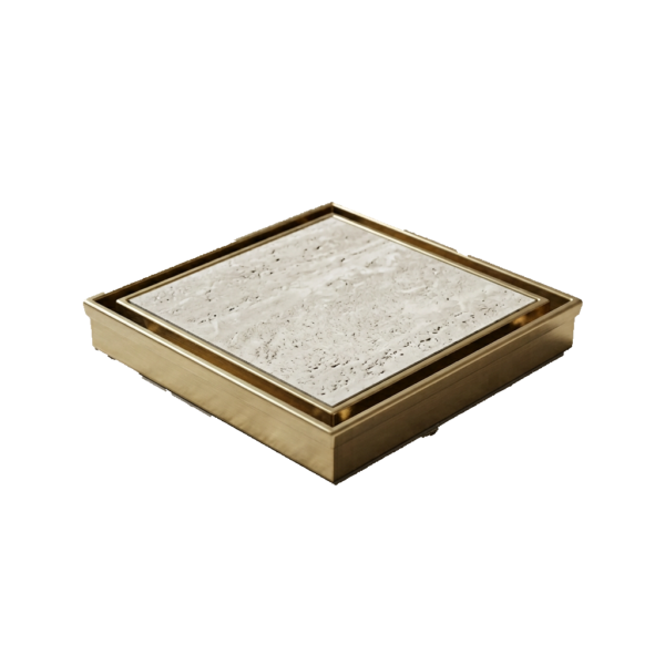 Neston Square Tile Insert Brushed Brass