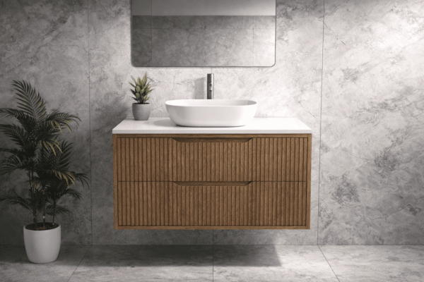 Nimis 900 Wall Hung Vanity With Solid Surface Top Bathroom
