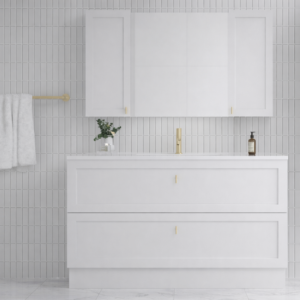 Shaker 1200mm Double Drawer Freestanding Vanity and Top