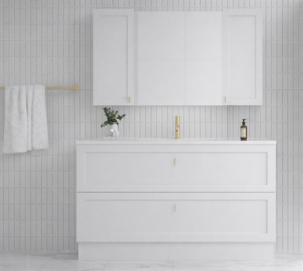 Shaker 1200mm Double Drawer Freestanding Vanity and Top
