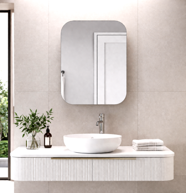 Tarnos 600 Mirror Cabinet In Satin White Bathoom Deals
