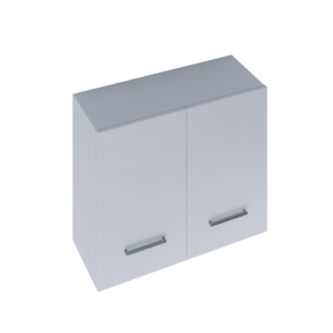 Brighton Overhead Cabinet Gloss White Brighton 750mm gloss white overhead laundry cabinet with two soft-close doors and chrome handles