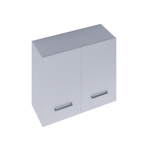 Brighton Overhead Cabinet Gloss White Brighton 750mm gloss white overhead laundry cabinet with two soft-close doors and chrome handles